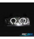 FARI PER BMW SERIE 3 E36 COUPE CABRIO 90-99 ANGEL EYES FONDO CROMATO