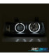 FARI PER BMW SERIE 3 E36 COUPE CABRIO 90-99 ANGEL EYES CCFL FONDO NERO