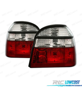 FANALI PER VOLKSWAGEN VW GOLF 3 91-97. ROSSO BIANCO