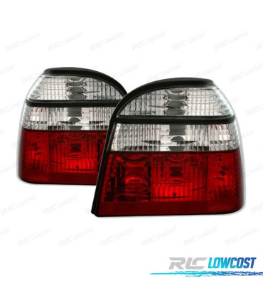 FANALI PER VOLKSWAGEN VW GOLF 3 91-97. ROSSO BIANCO