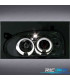 FARI PER VOLKSWAGEN VW GOLF MK3 91-97 ANGEL EYES CROMATI FONDO H1 H1