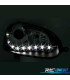 FARI VOLKSWAGEN VW GOLF MK5 03-08 LUCE DIURNA A LED FONDO NERO