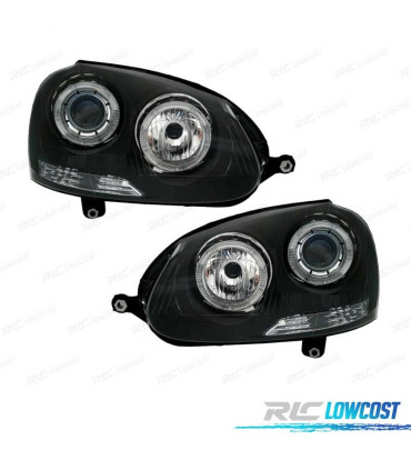 FARI VOLKSWAGEN VW GOLF 5 03-08 ANGEL EYES FONDO NERO