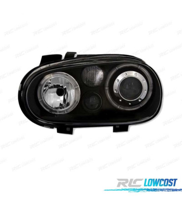 FARI VOLKSWAGEN VW GOLF 4 97-03 ANGEL EYES R32 FONDO NERO