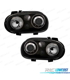 FARI VOLKSWAGEN VW GOLF 4 97-03 ANGEL EYES R32 FONDO NERO