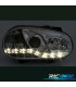 FARI PER VOLKSWAGEN VW GOLF MK4 97-03 LUCE DIURNA A LED FONDO CROMATO