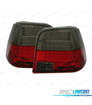 FANALI A LED PER VOLKSWAGEN VW GOLF 4 IV 97-03 ROSSO AFFUMICATO