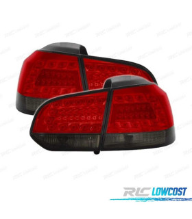 FANALI PER VOLKSWAGEN VW GOLF 6 08-12 LED ROSSO AFFUMICATO