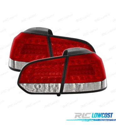 FANALI PER VOLKSWAGEN VW GOLF 6 08- LED ROSSO CROMATO
