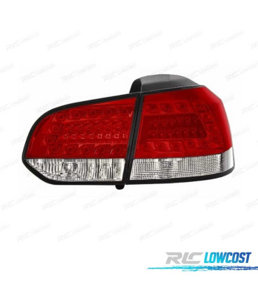 FANALI PER VOLKSWAGEN VW GOLF 6 08- LED ROSSO CROMATO