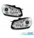 FARI PER VOLKSWAGEN VW GOLF MK6 08-12 LUCE DIURNA REALE FONDO CROMATO