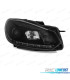 FARI PER VOLKSWAGEN VW GOLF MK6 08-12 DRL FONDO NERO