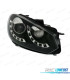 FARI PER VOLKSWAGEN VW GOLF MK6 08-12 LUCE DIURNA OCCHIO D'ANGELO FONDO NERO