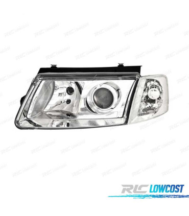FARI PER VOLKSWAGEN VW PASSAT 3B 96-00 LENTE A LENTE CROMATO