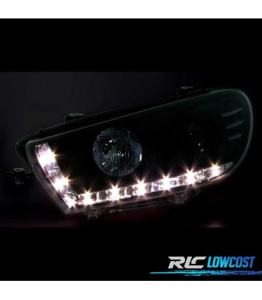 FARI PER VOLKSWAGEN VW SCIROCCO 08-14 LUCE DIURNA FONDO NERO