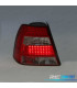 FANALI PER VOLKSWAGEN VW BORA 1J 98-05 LED ROSSO CROMATO