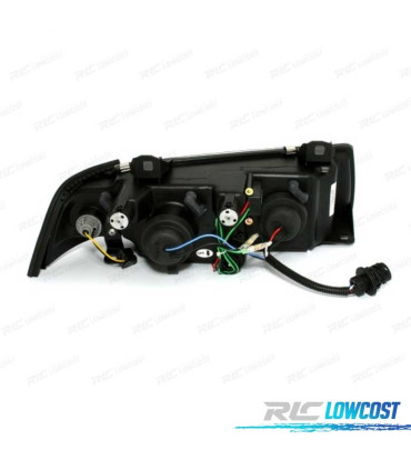 FARI PER BMW SERIE 3 E36 92-98 COUPE CABRIO LUCE DIURNA FONDO NERO