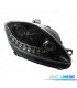FARI SEAT LEON ALTEA TOLEDO 04-09 LUCE DIURNA A LED FONDO NERO