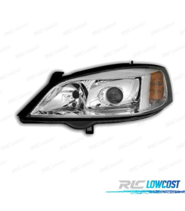 FARI XENON PER OPEL ASTRA G 97-04 FONDO CROMATO