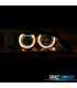FARI PER OPEL ASTRA G 97-04 ANGEL EYES FONDO NERO H7-H7