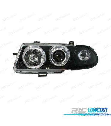 FARI PER OPEL ASTRA F 94-98 ANGEL EYES FONDO NERO H1-H1