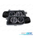 FARI PER OPEL ASTRA F 94-98 ANGEL EYES FONDO NERO H1-H7