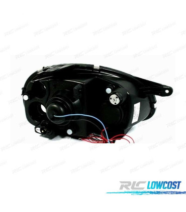 FARI PER OPEL CORSA B 93-00 ANGEL EYES FONDO CROMATO ELETTRICI.