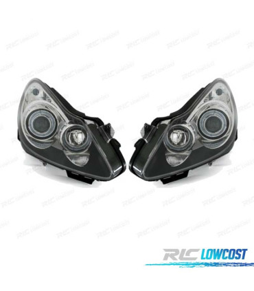 FARI PER OPEL CORSA D 06-10 ANGEL EYES FONDO NERO