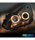 FARI PER OPEL CORSA D 06-10 ANGEL EYES FONDO NERO