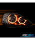 FARI PER OPEL CORSA C 00-06 ANGEL EYES FONDO NERO H7-H7