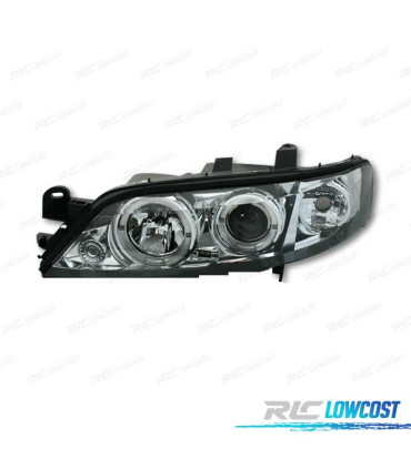 FARI PER OPEL VECTRA B 96-98 ANGEL EYES FONDO CROMATO
