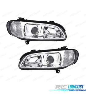 FARI PER OPEL OMEGA 94-99 LENTE CROMATA CON FONDO CROMATO