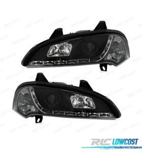 FARI PER OPEL TIGRA 95-03 LUCE DIURNA A LED FONDO NERO