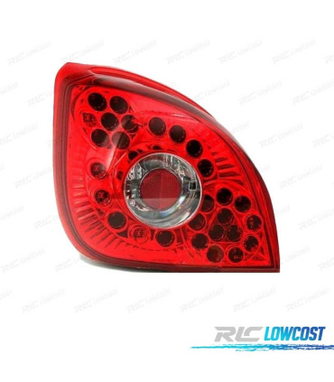 FANALI PER FORD FIESTA MK4 96-02 LED ROSSO CROMATO