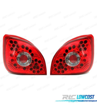 FANALI PER FORD FIESTA MK4 96-02 LED ROSSO CROMATO