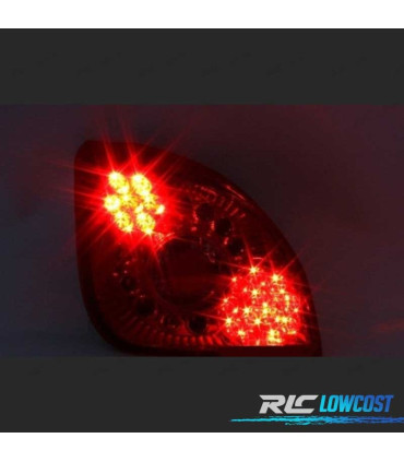 FANALI PER FORD FIESTA MK4 96-02 LED ROSSO CROMATO