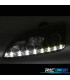 FARI PER FORD FOCUS 04-08 LUCE DIURNA REALE SFONDO NERO