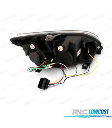 FARI PER FORD FOCUS 04-08 LUCE DIURNA REALE SFONDO NERO