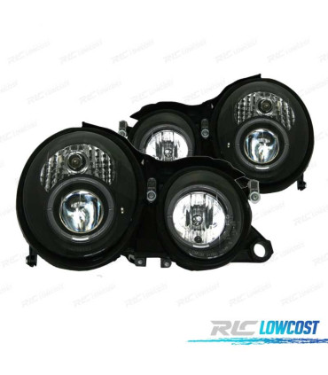 FARI MERCEDES CLASSE CLK W208 98-02 ANGEL EYES SFONDO NERO