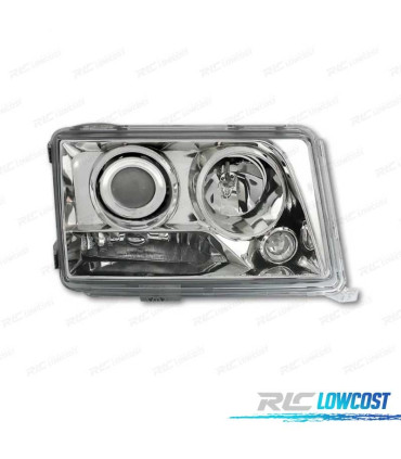 FARI A LENTE PER MERCEDES CLASSE E W124 93-95 FONDO CROMATO
