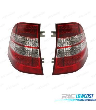 FANALI MERCEDES ML W163 98-05 LED ROSSO CROMATO