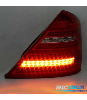 FANALI PER MERCEDES CLASSE S W221 05-11 LED ROSSO CROMATO