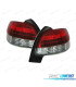 FANALI PEUGEOT 206 98-09 LED ROSSO CROMATO