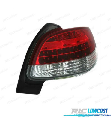 FANALI PEUGEOT 206 98-09 LED ROSSO CROMATO