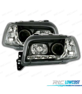 FARI PER RENAULT CLIO 92-97 LUCE DIURNA A LED FONDO NERO