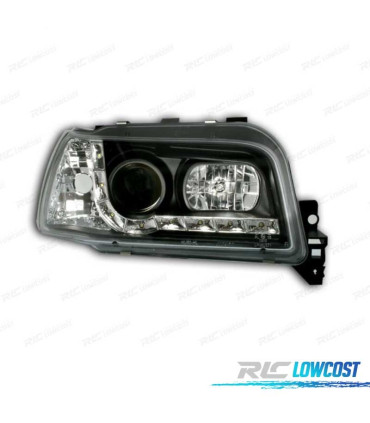FARI PER RENAULT CLIO 92-97 LUCE DIURNA A LED FONDO NERO