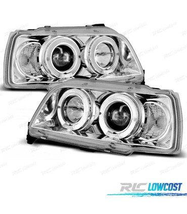 FARI PER RENAULT CLIO 90-95 ANGEL EYES FONDO CROMATO