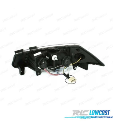 FARI PER RENAULT MEGANE 02-05 LUCE DIURNA A LED FONDO NERO