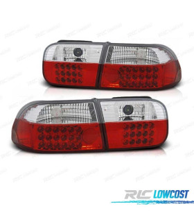 FANALI PER HONDA CIVIC 91-95 LED ROSSO CROMATO