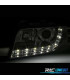 FARI PER AUDI A6 4B 01-04 LUCE DIURNA A LED FONDO CROMATO